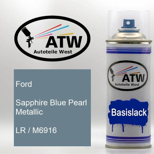 Ford, Sapphire Blue Pearl Metallic, LR / M6916: 400ml Sprühdose, von ATW Autoteile West.